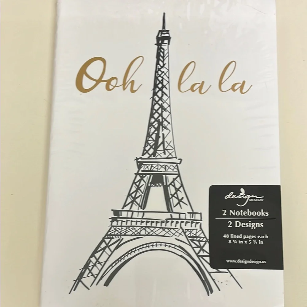 Eiffel Tower Notebooks - Gold and Black - Picture 1 of 3